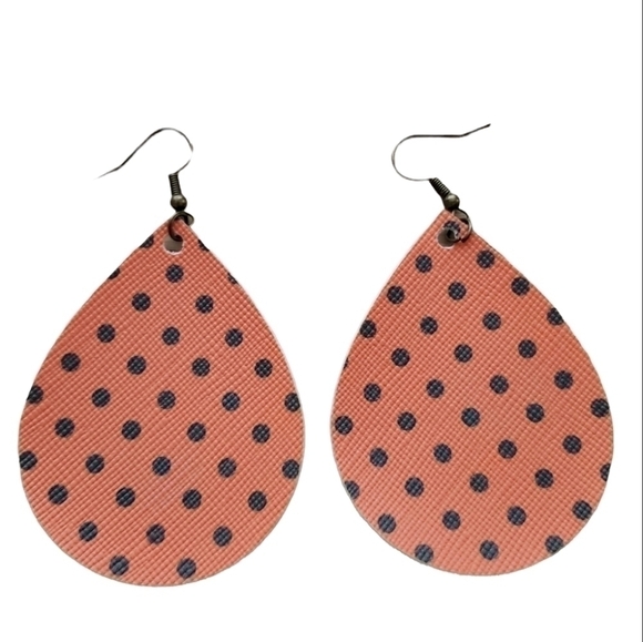 FALL Polka Dot Earrings Handmade - Picture 1 of 4